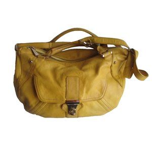 *Botkier Golden Yellow Pebbled 2-Way Shoulder Satchel Bag